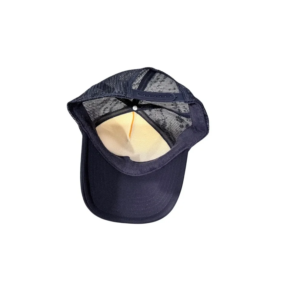 YETI Never Dull‎ Trucker Hat Mesh Back Snapback Yellow Navy One Size